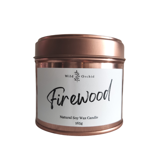 Firewood Tin Candle