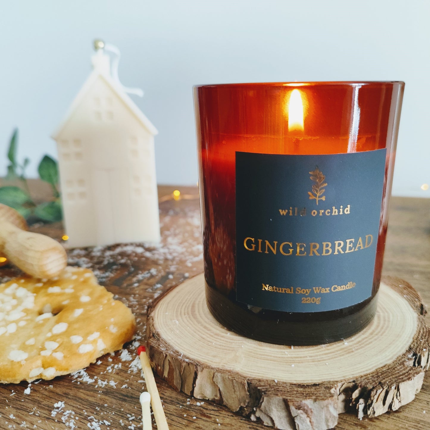 Gingerbread Amber Candle